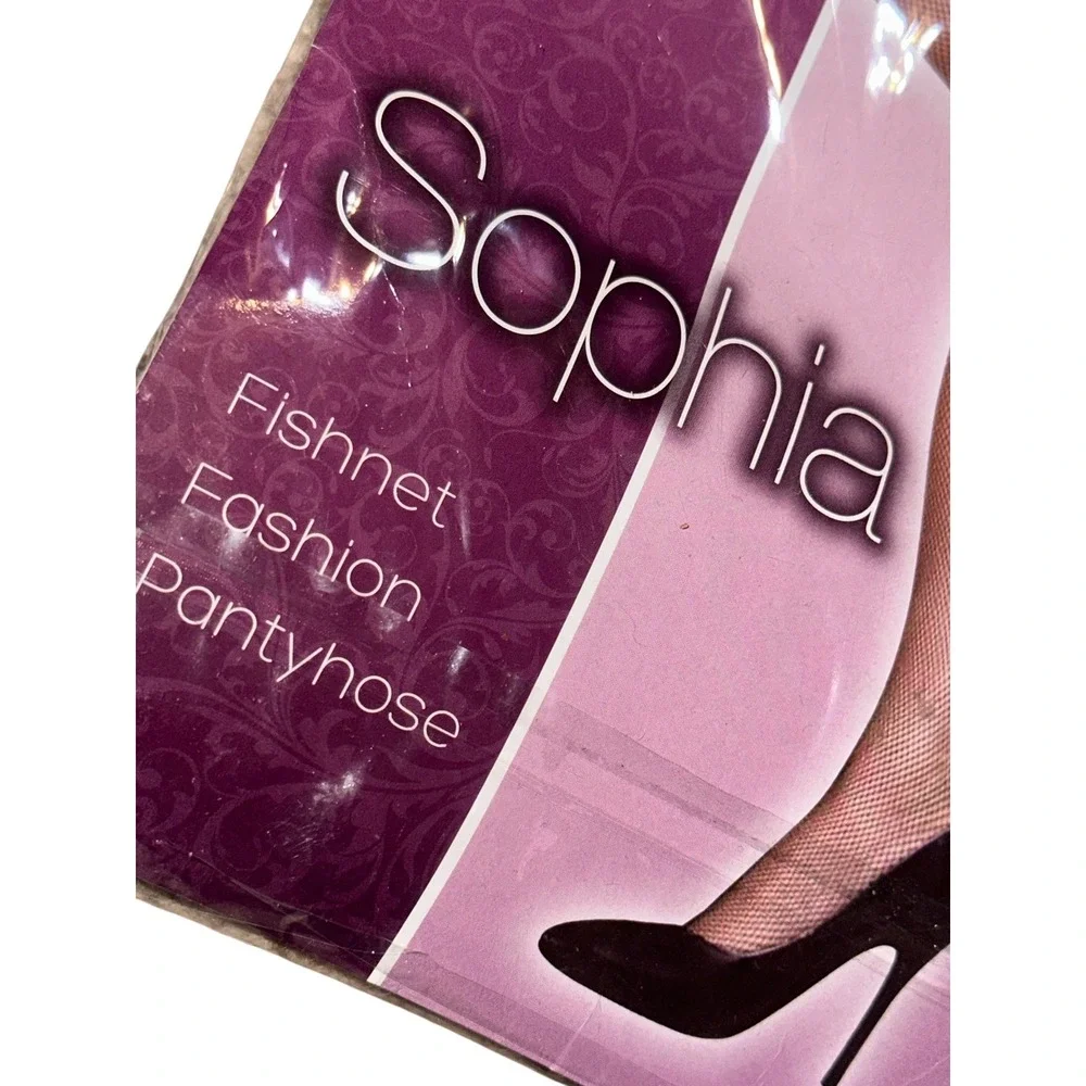 Sophia Red Fishnet Fashion Pantyhose One Size Tights Style P1660 NEW
